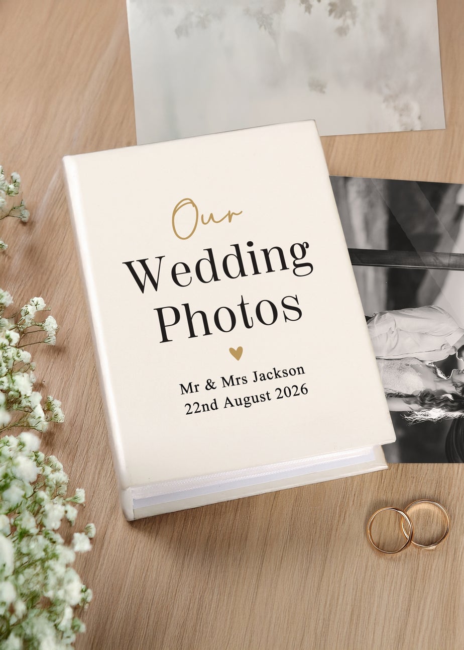 Personalised Memento Company Black & Gold Photo Album 6x4