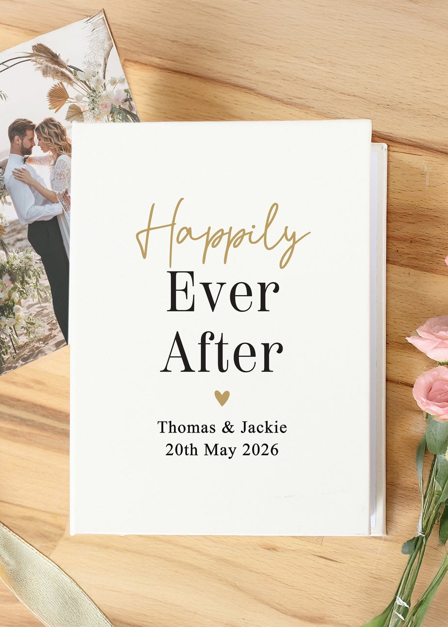 Personalised Memento Company Black & Gold Photo Album 6x4