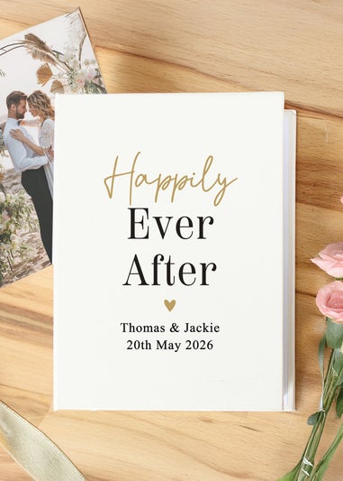 Personalised Memento Company Black & Gold Photo Album 6x4