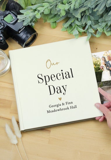 Personalised Memento Company Black & Gold Square Photo Album