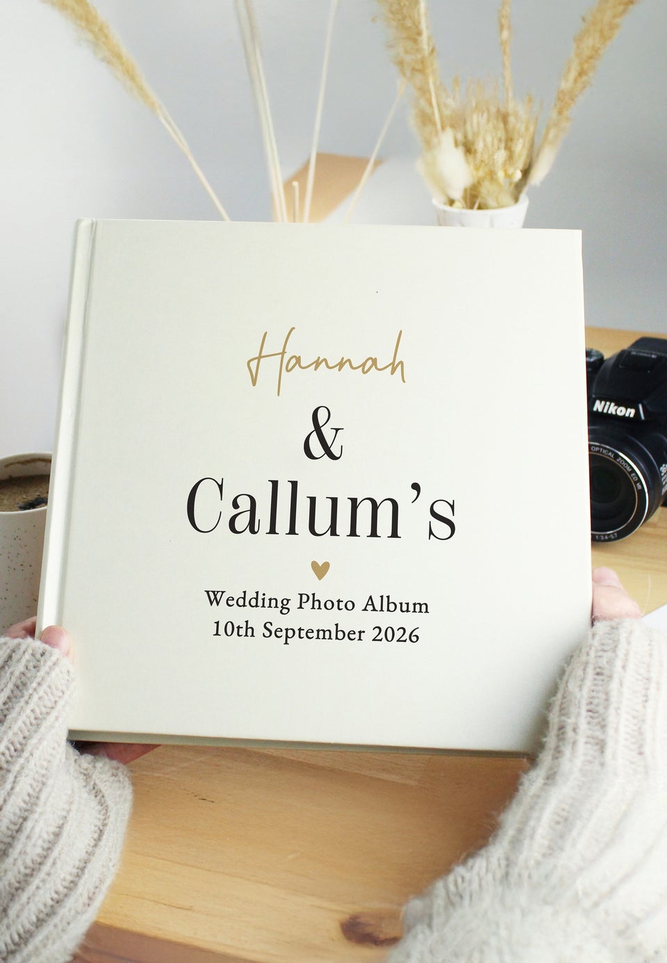 Personalised Memento Company Black & Gold Square Photo Album