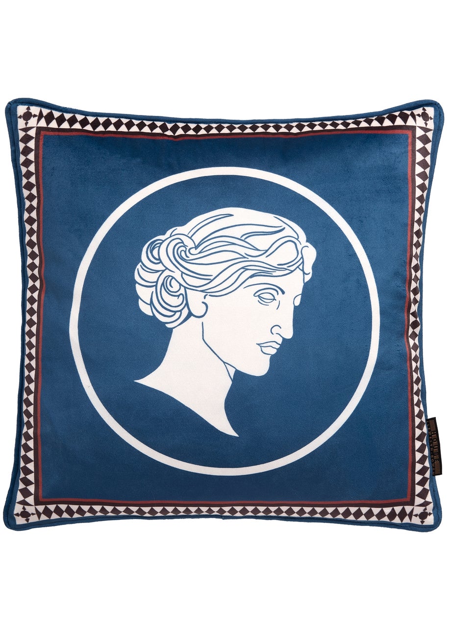 Laurence Llewelyn-Bowen Goddess Velvet Teal Filled Cushion