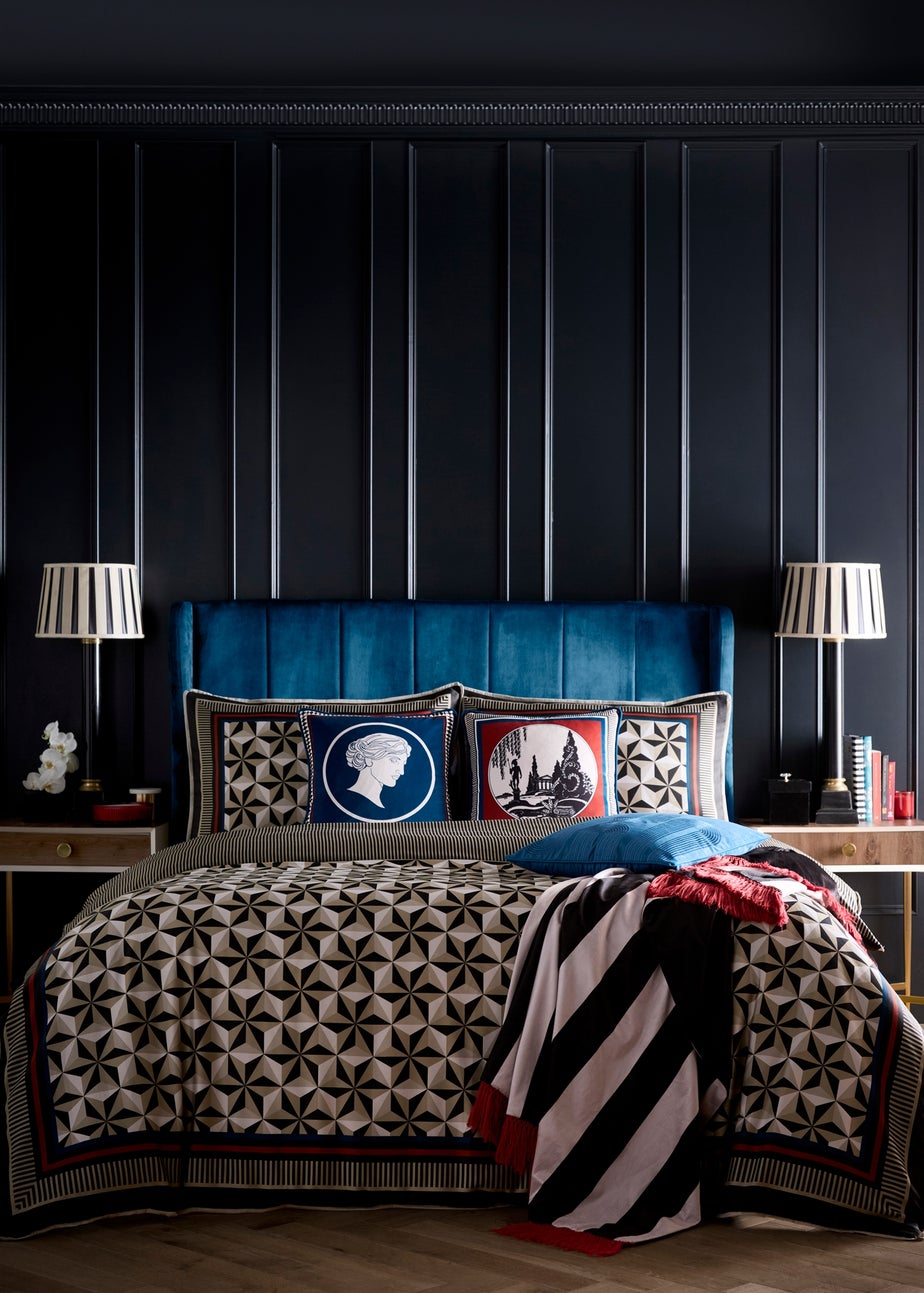 Laurence Llewelyn-Bowen Goddess Velvet Teal Filled Cushion