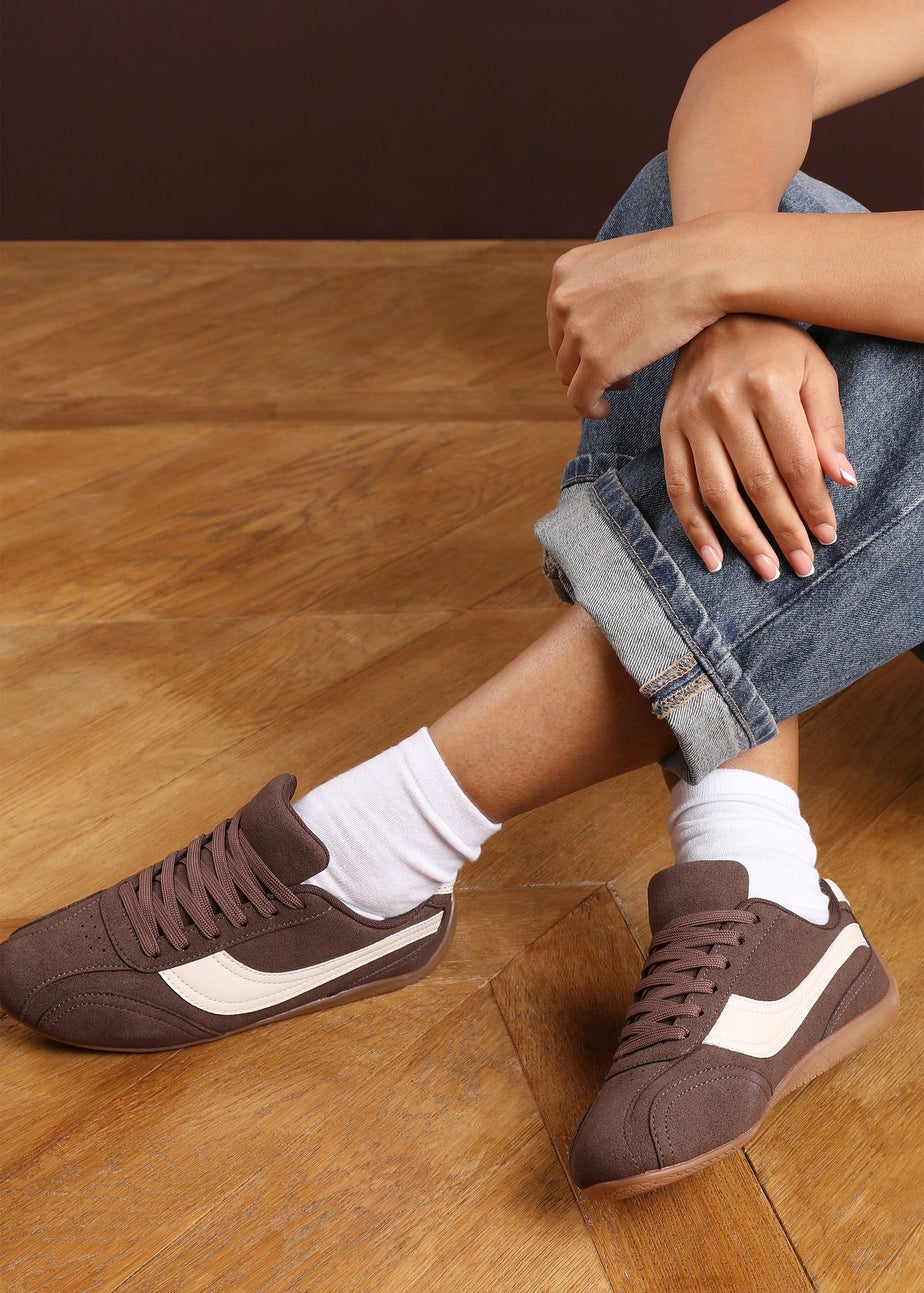 Where's That From Ulani Brown Low-Top Lace-up Trainer