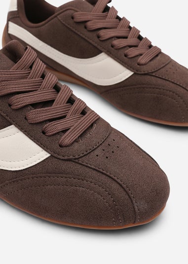 Where's That From Ulani Brown Low-Top Lace-up Trainer