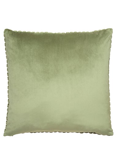 Appletree Bobble Tufted Olive Filled Cushion