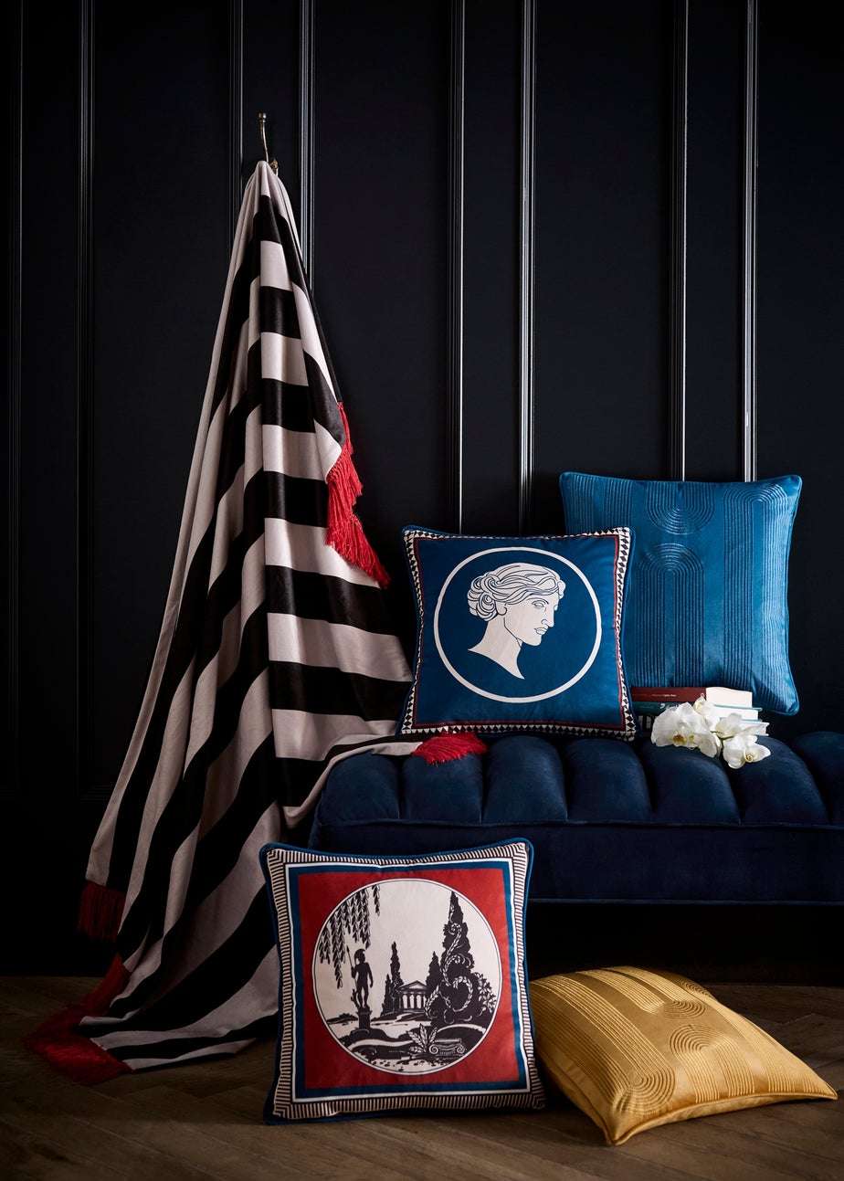 Laurence Llewelyn-Bowen Arcadia Velvet Red Filled Cushion