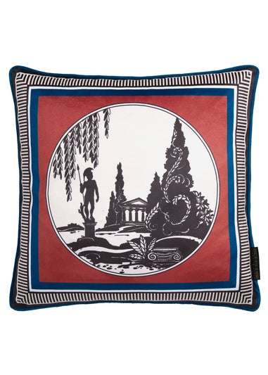 Laurence Llewelyn-Bowen Arcadia Velvet Red Filled Cushion