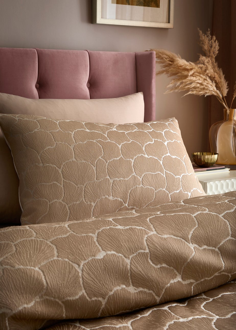 Soiree Ginko Jacquard Jacquard Natural Duvet Cover Set