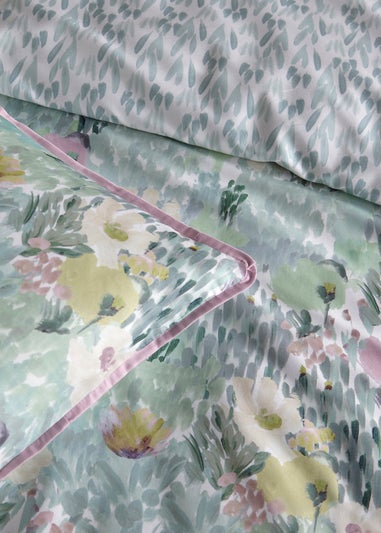 Appletree Abstract Floral Reversible Green Duvet Cover Set