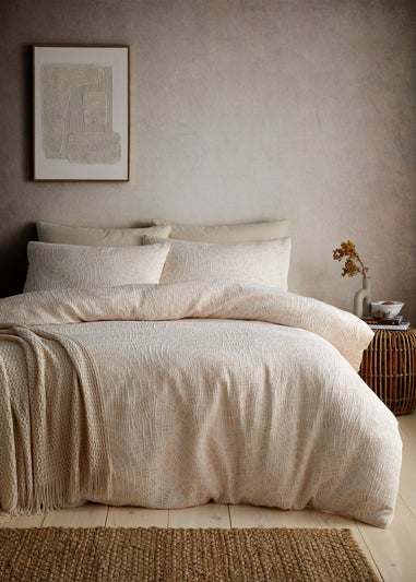 Appletree Fossil Jacquard Reversible Natural Duvet Cover Set