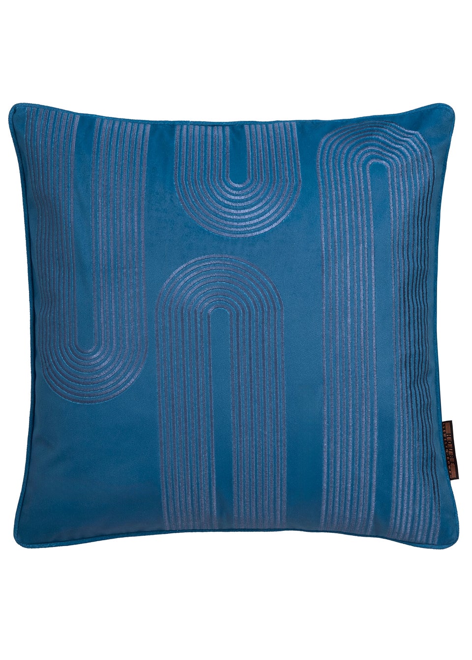 Laurence Llewelyn-Bowen Diva Embroidery Velvet Teal Filled Cushion