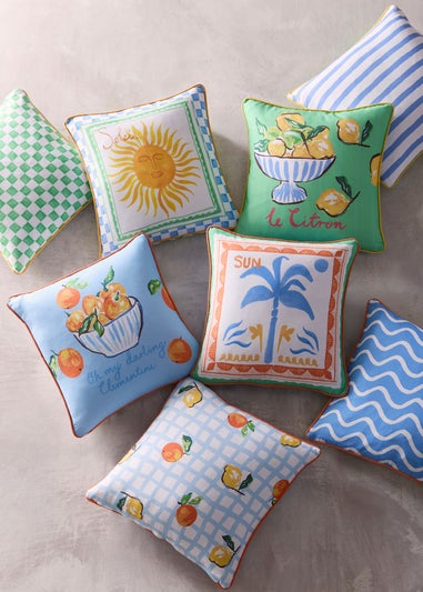 Fusion My Darling Clementine Showerproof Multi Colour Filled Cushion