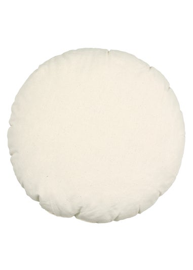 Fusion Soleil EmroideredYellow Round Cushion