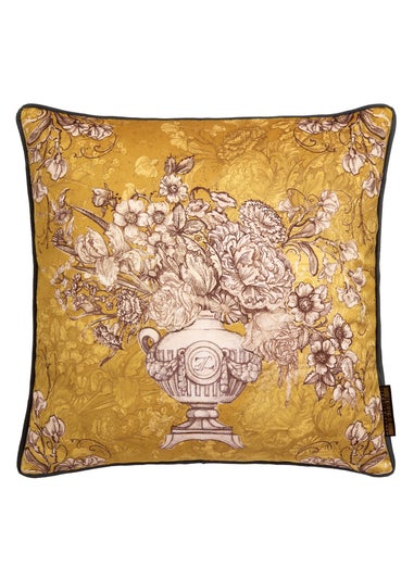 Laurence Llewelyn-Bowen Tuscan Holiday Velvet Ochre Filled Cushion