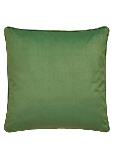 Appletree Star Geo Velvet Green Filled Cushion