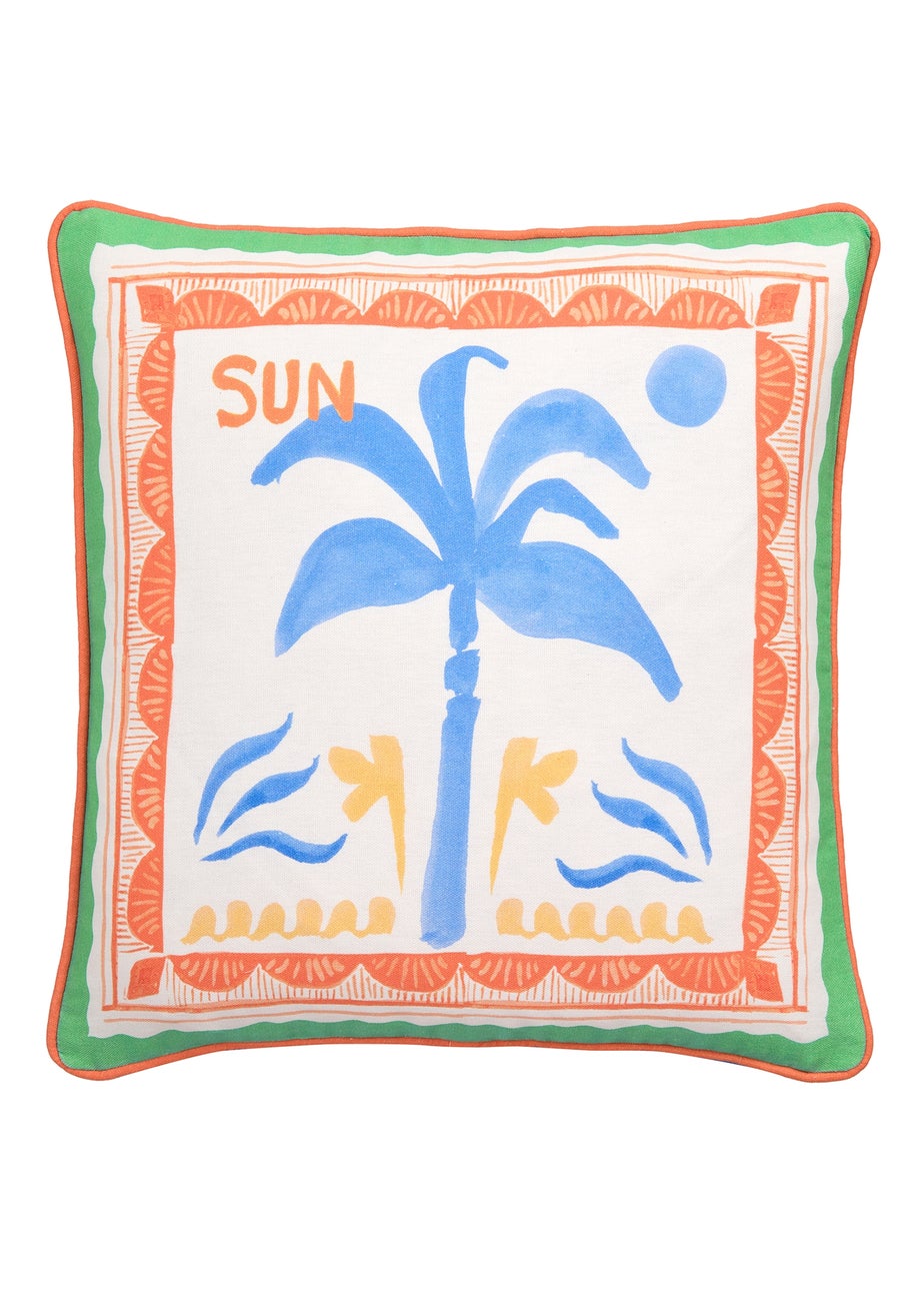 Fusion Soleil Palm Outdoor Showerproof Multi Colour Filled Cushion