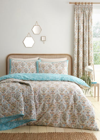 Dreams & Drapes Edena Decorative Floral Quilted Natural Bedspread