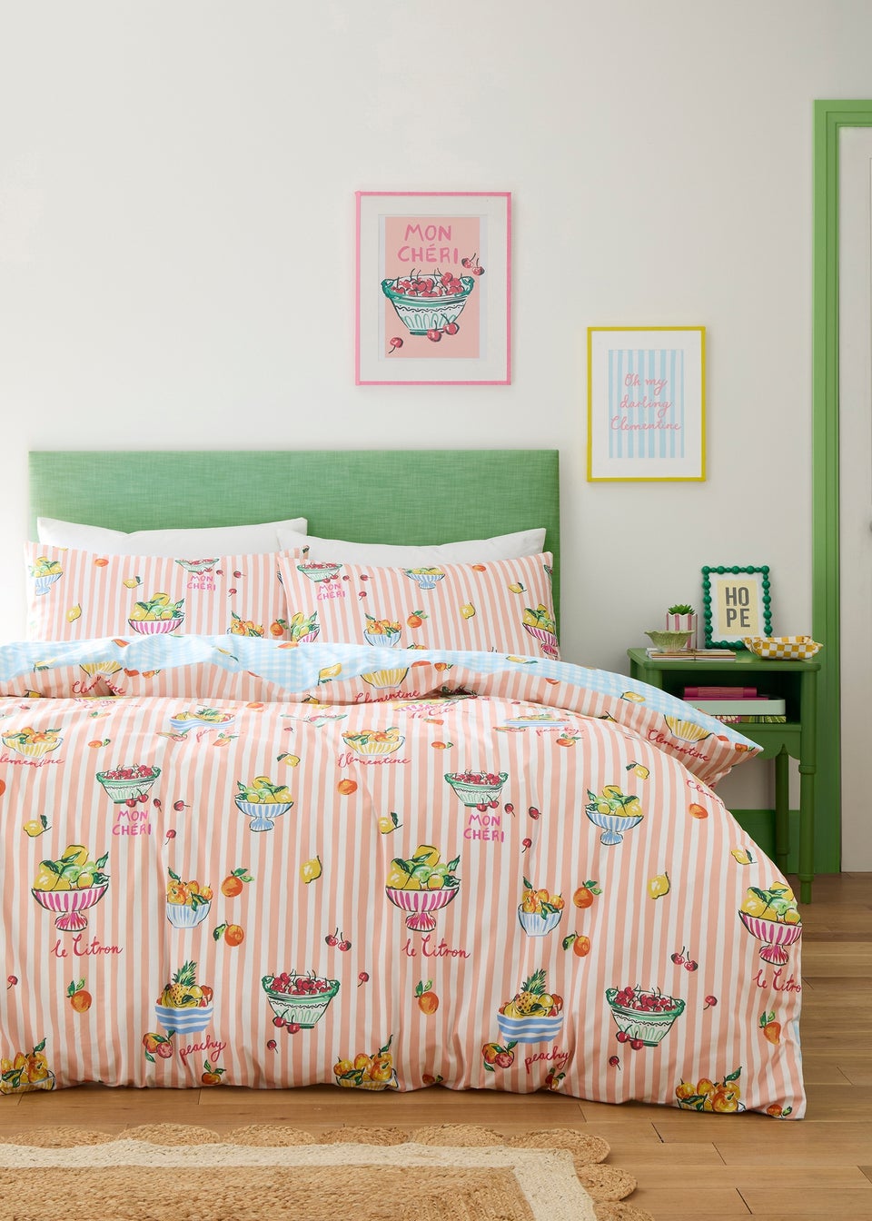 Fusion Summer Fruits Reversible Multi Colour Duvet Cover Set