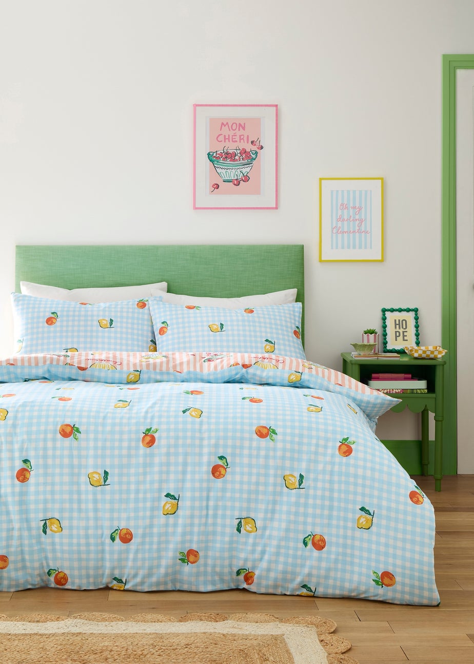 Fusion Summer Fruits Reversible Multi Colour Duvet Cover Set