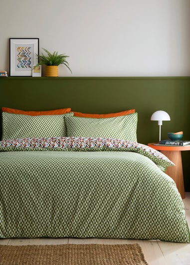 Appletree Star Geo Reversible Natural Duvet Cover Set