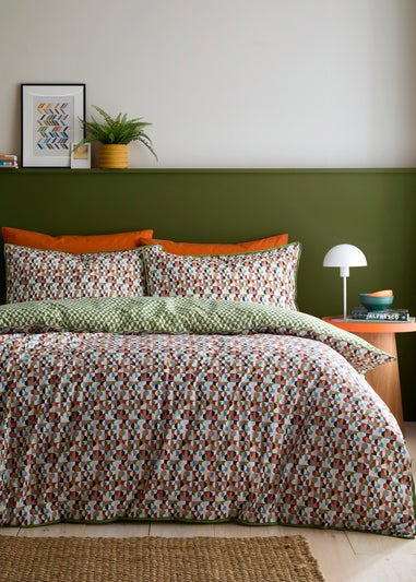 Appletree Star Geo Reversible Natural Duvet Cover Set