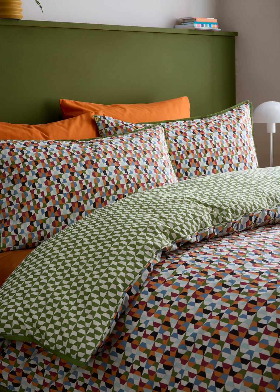 Appletree Star Geo Reversible Natural Duvet Cover Set