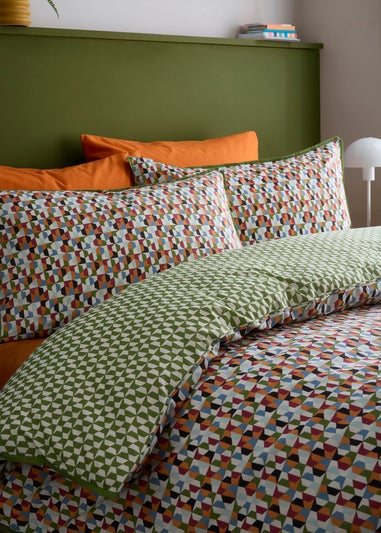 Appletree Star Geo Reversible Natural Duvet Cover Set