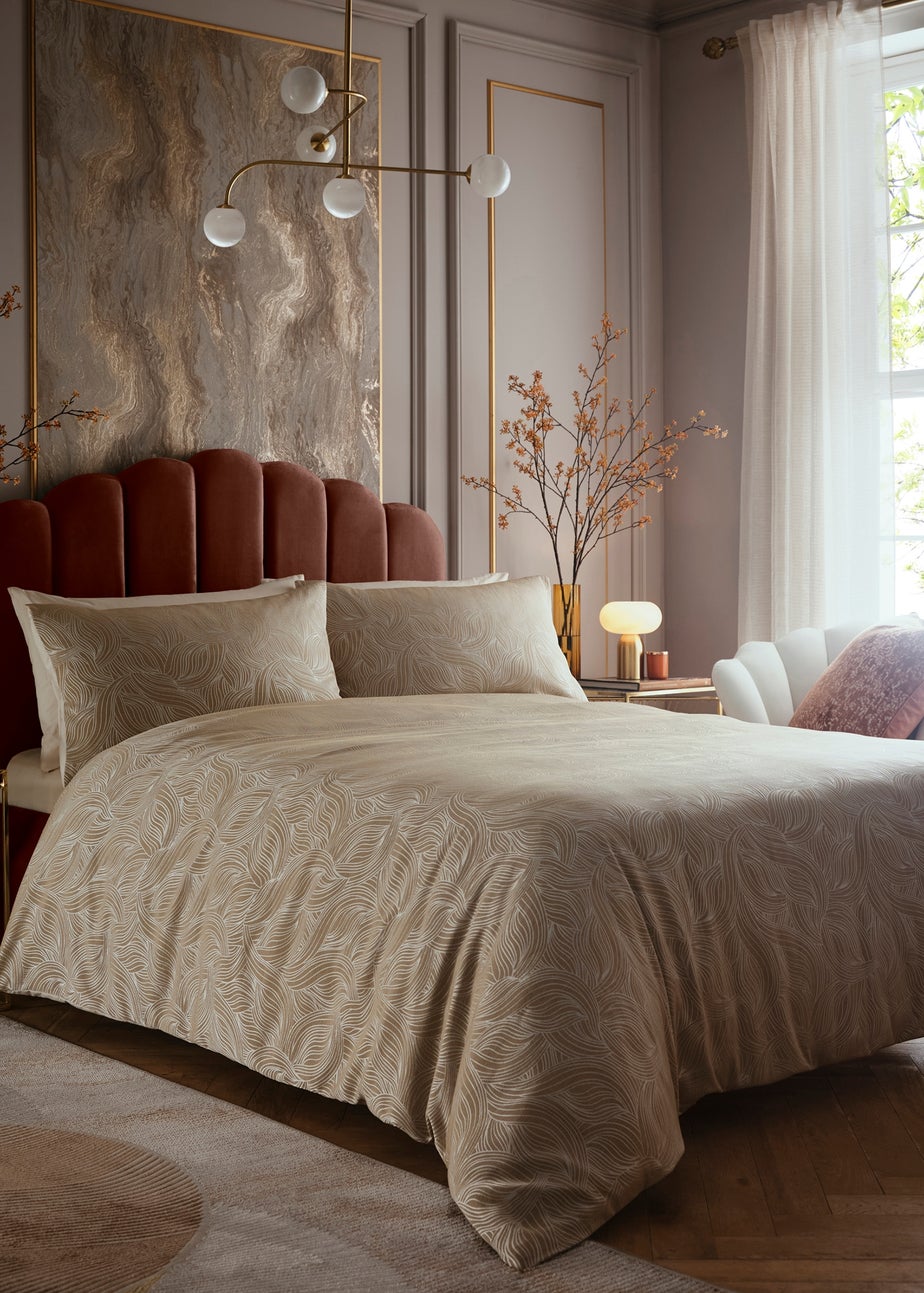 Laurence Llewelyn-Bowen Venus Grace Jacquard Natural Duvet Cover Set