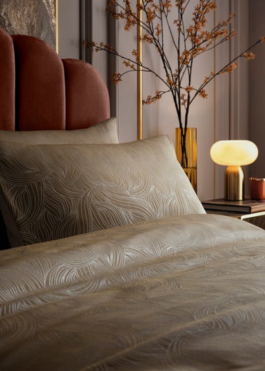Laurence Llewelyn-Bowen Venus Grace Jacquard Natural Duvet Cover Set