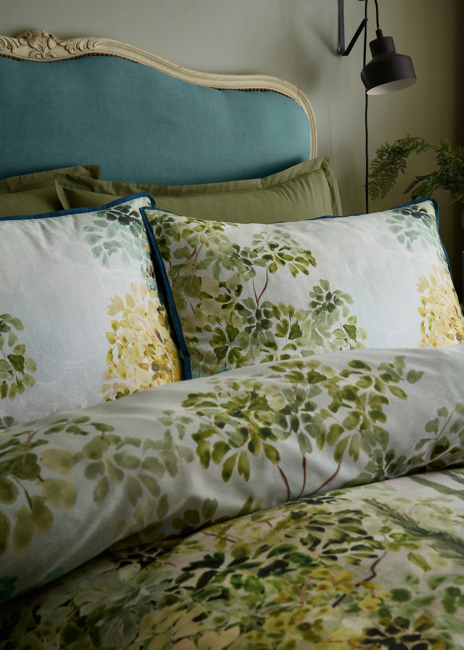 Soiree Hidden Garden Soft Touch Green Duvet Cover Set