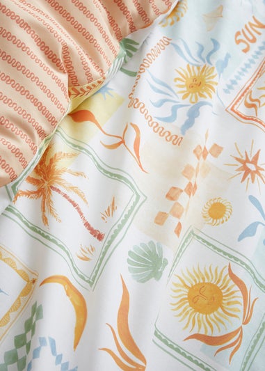 Fusion Soleil Reversible Multi Colour Duvet Cover Set