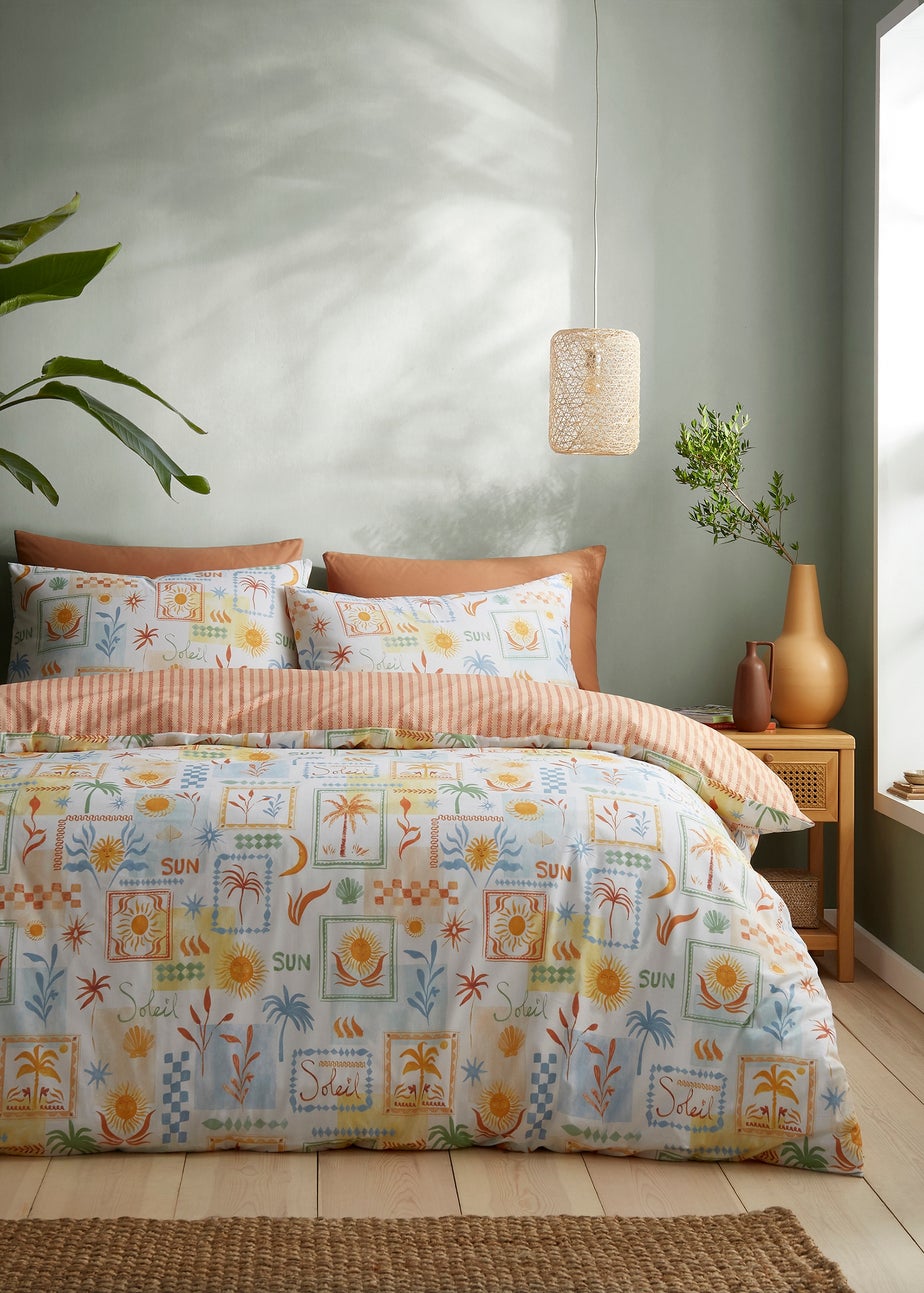 Fusion Soleil Reversible Multi Colour Duvet Cover Set