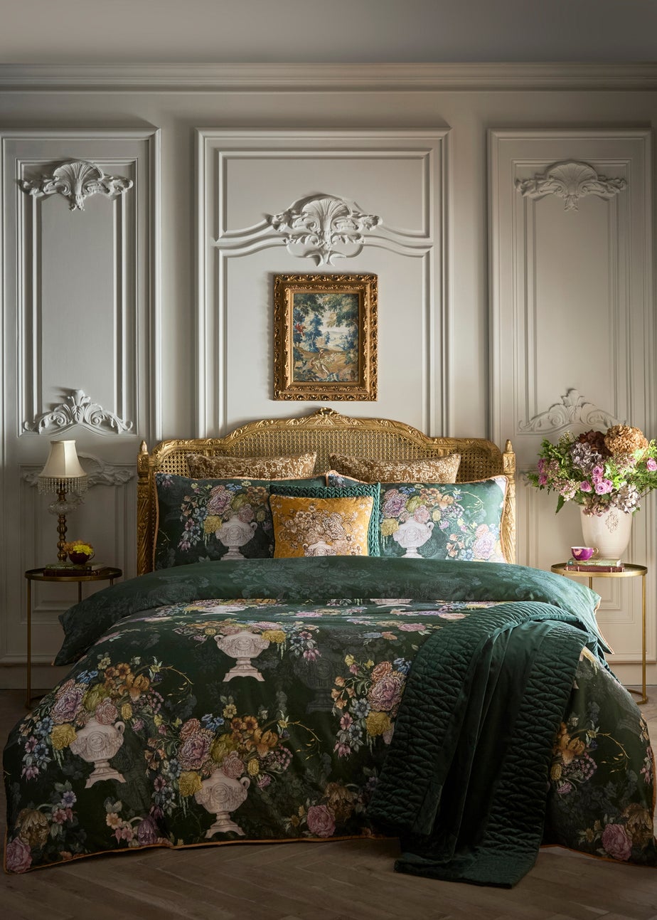 Laurence Llewelyn-Bowen Tuscan Holiday Soft Touch Green Duvet Cover Set