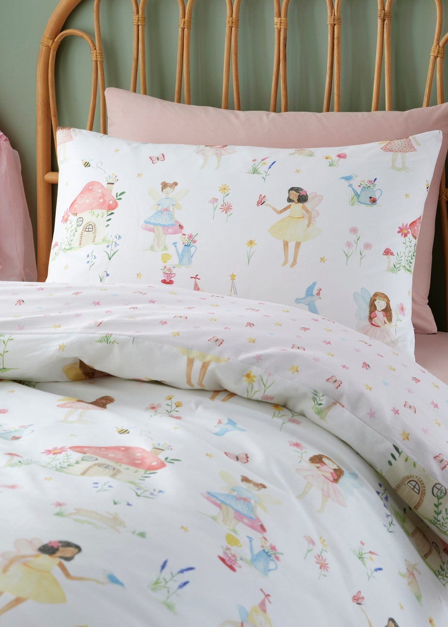 Bedlam Summer Fairies Digitally Printed Pink Duvet Cover Set