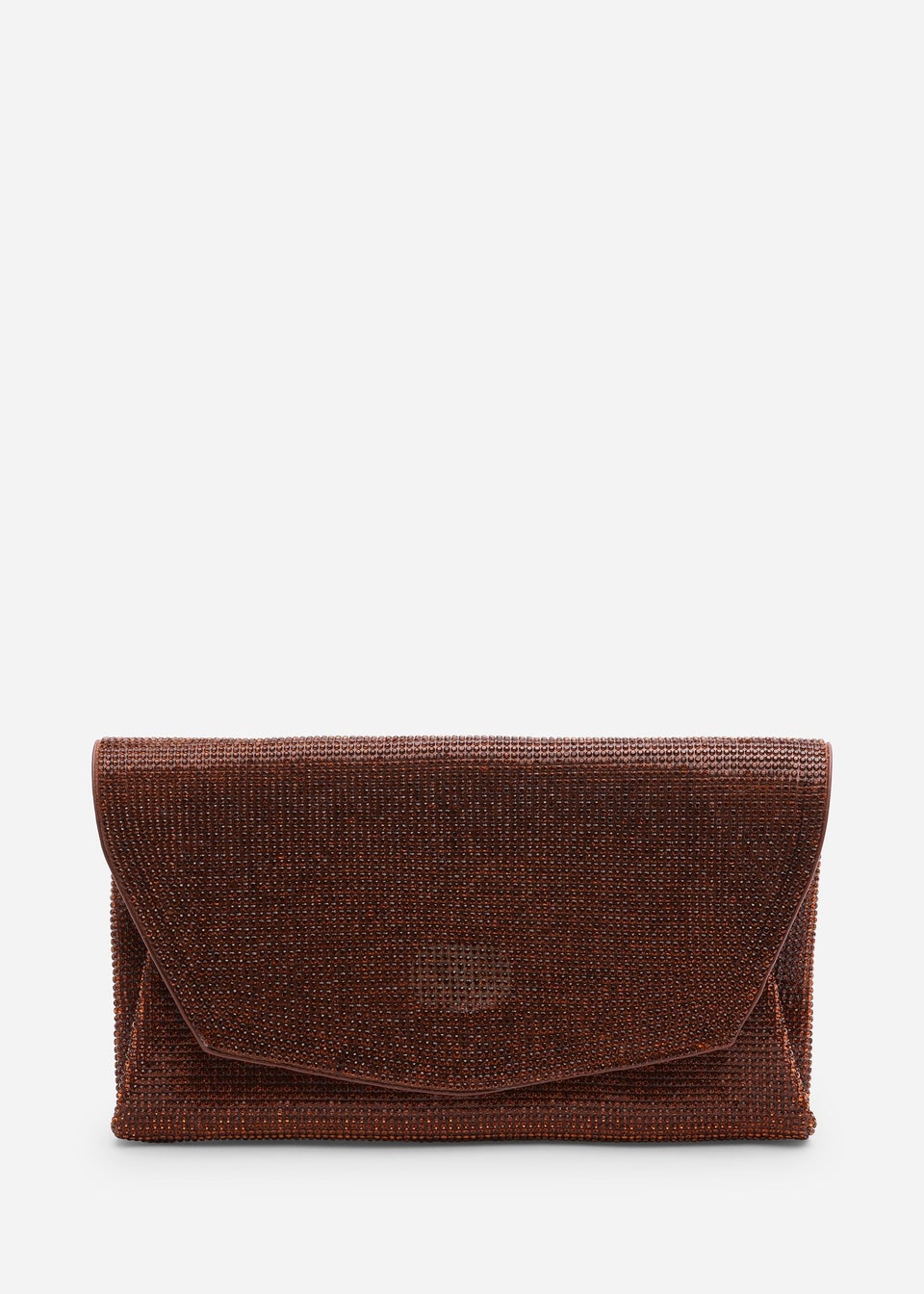 Where's That From Womens Latte Dark Brown Shimmering Textured Envelope Crossbody Bag with Chain
