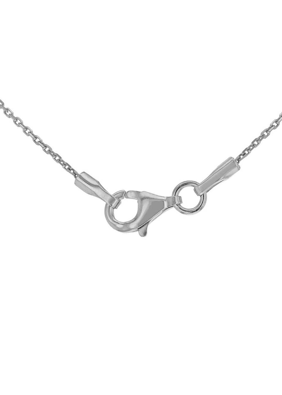 Golden Moments Sterling Silver Rhodium Plated CZ Infinity Necklace