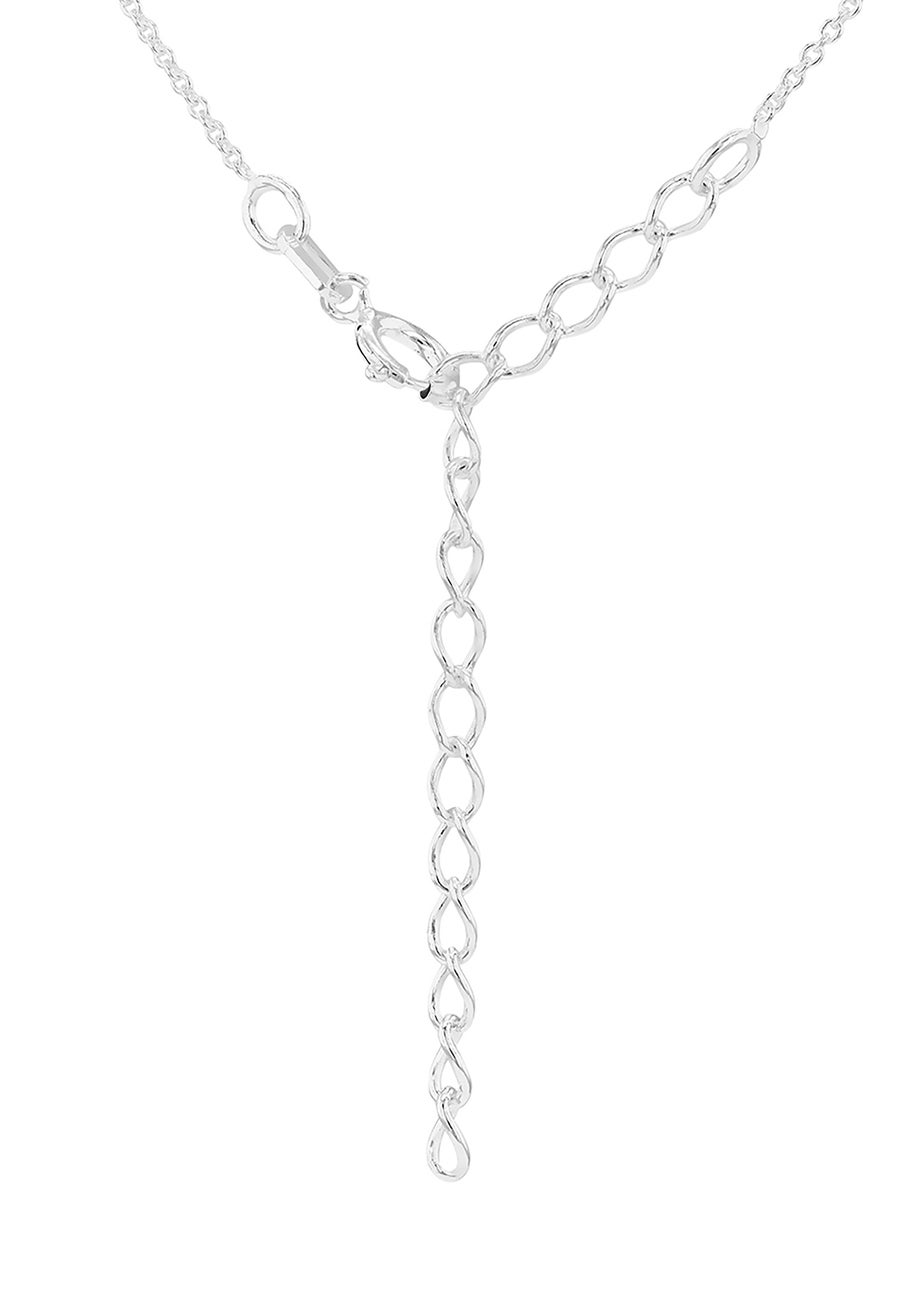 Golden Moments Sterling Silver Puff Heart Necklace