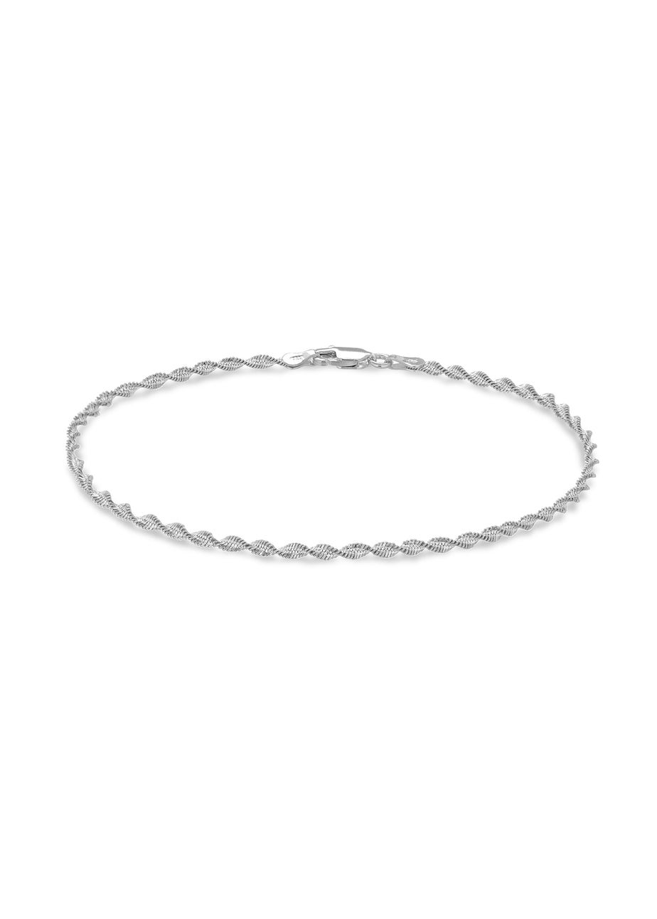 Golden Moments Sterling Silver Twisted Herringbone Bracelet