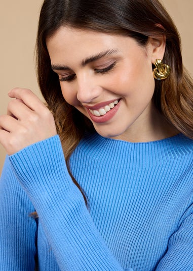 Little Mistress Blue Tie Detail Midaxi Dress