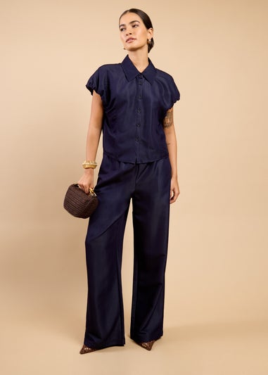 Little Mistress Indigo Denim Top