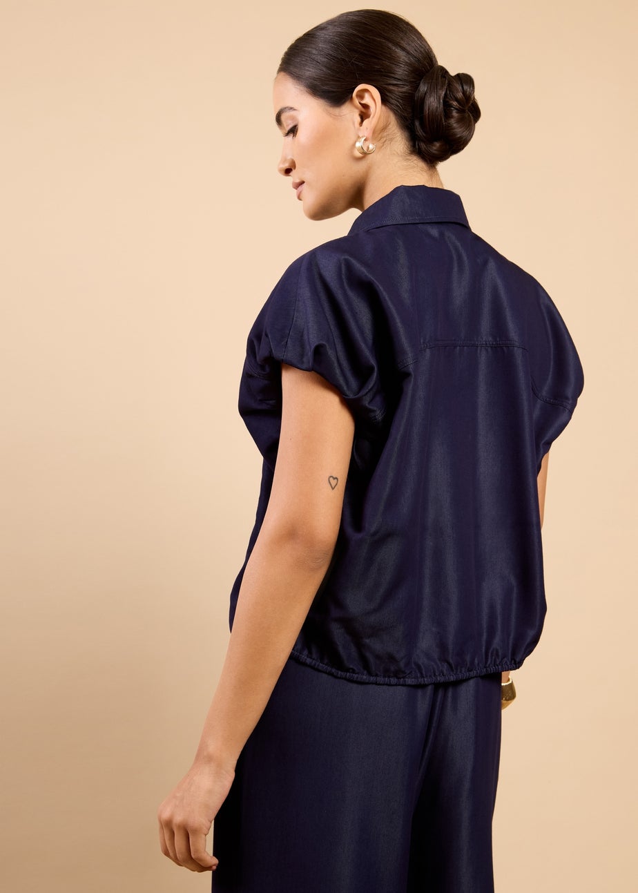 Little Mistress Indigo Denim Top