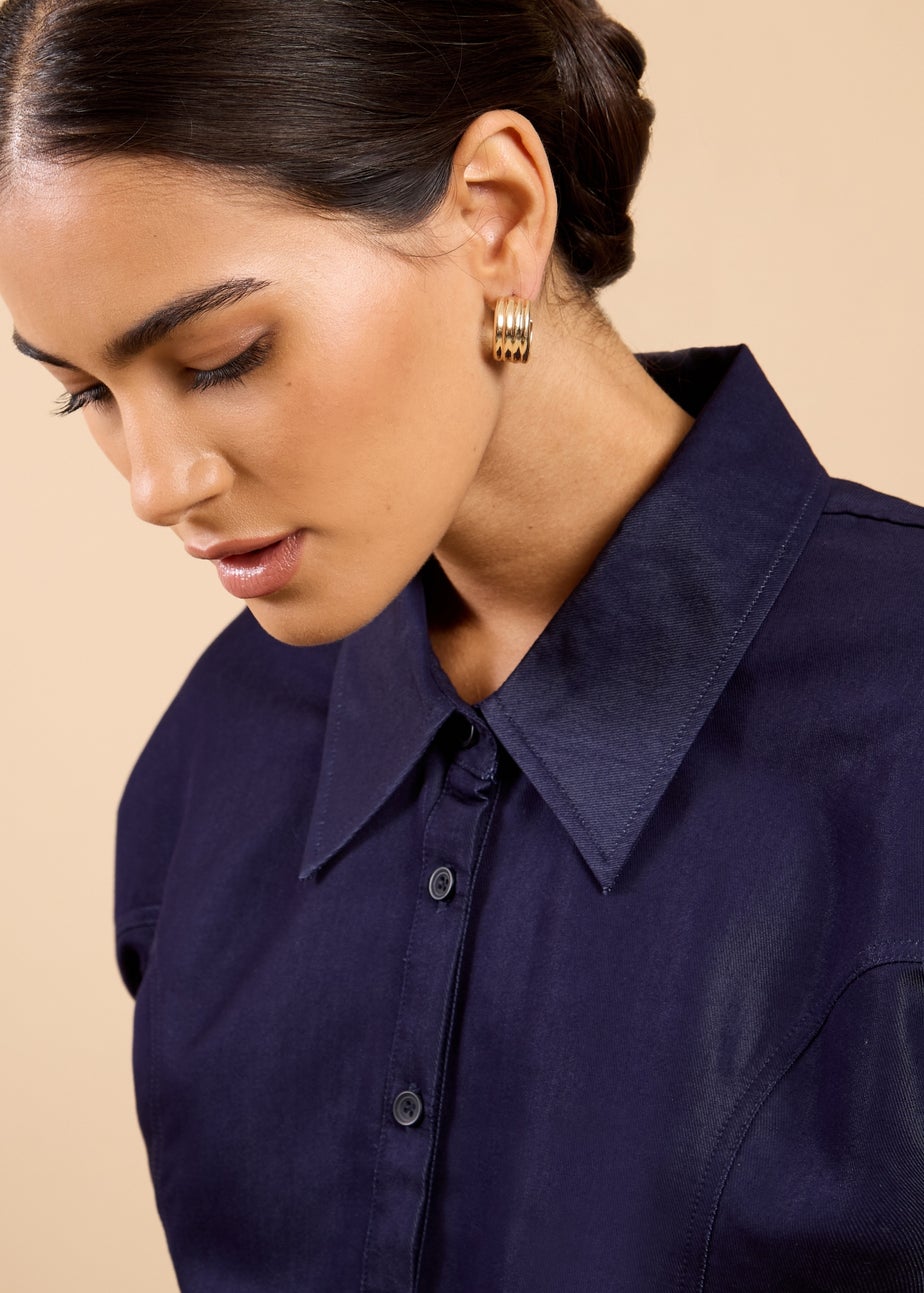 Little Mistress Indigo Denim Top