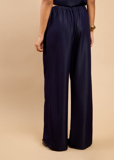 Little Mistress Indigo Denim Wide Leg Trouser