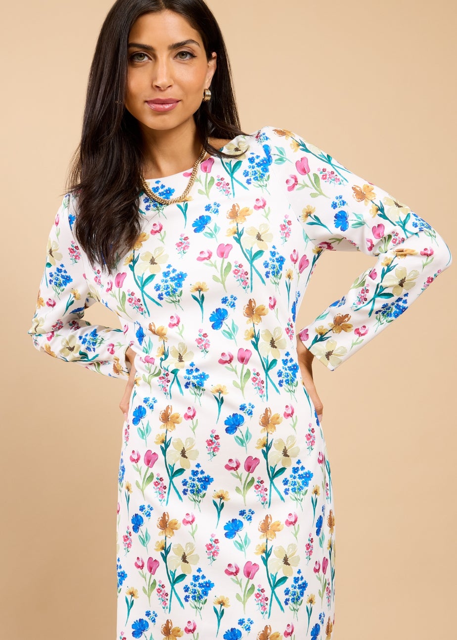 Little Mistress Floral Print Mini Dress