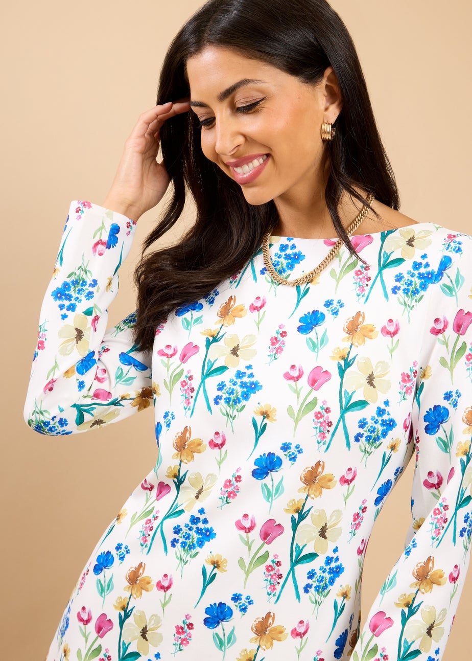 Little Mistress Floral Print Mini Dress