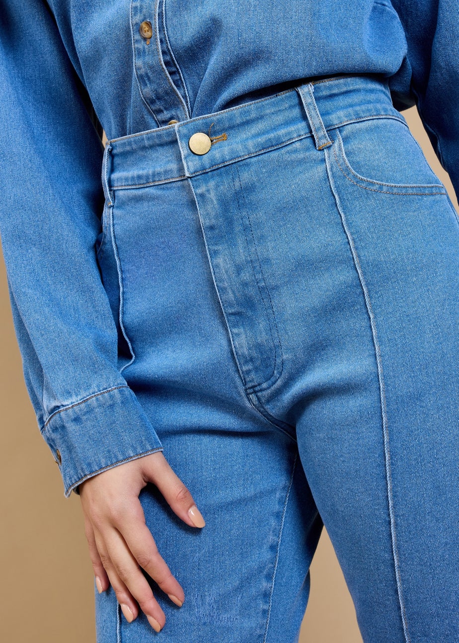 Little Mistress Blue Wide Leg Jeans