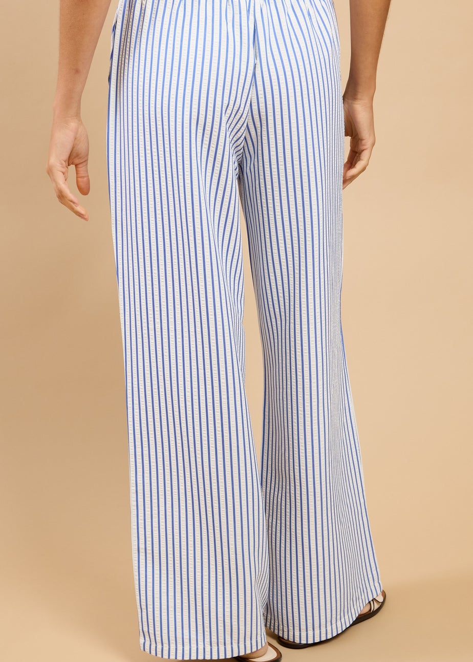Little Mistress Blue Stripe Wide Leg Trousers