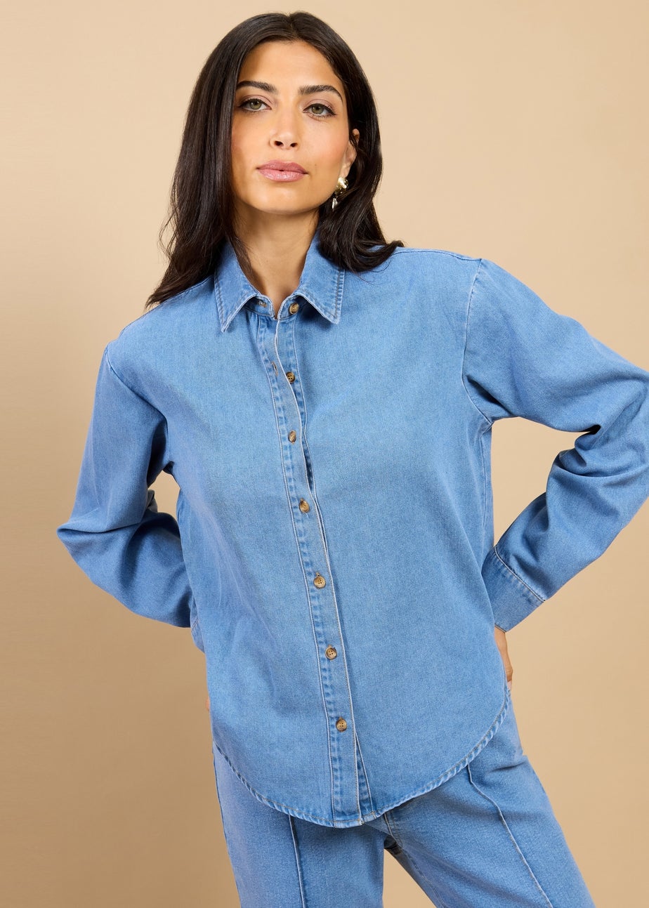 Little Mistress Blue Denim Shirt