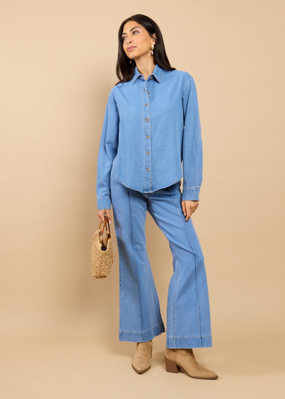 Little Mistress Blue Denim Shirt